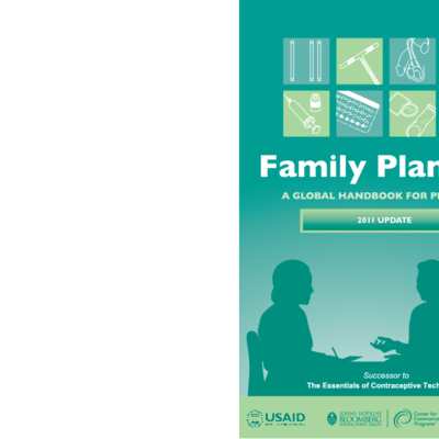 WHO, Family Planning, a Global Handbook for Providers