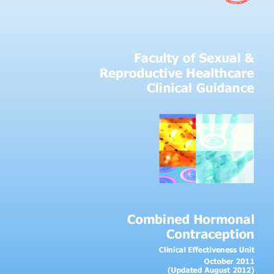 Royal College of Obstetricians & Gynaecologists, Combined Hormonal Contraception