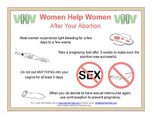 WHW after abortion care ENGLISH