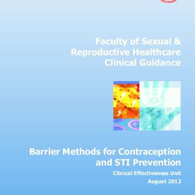 Royal College of Obstetricians & Gynaecologists, Barrier Methods for Contraception and STI Prevention