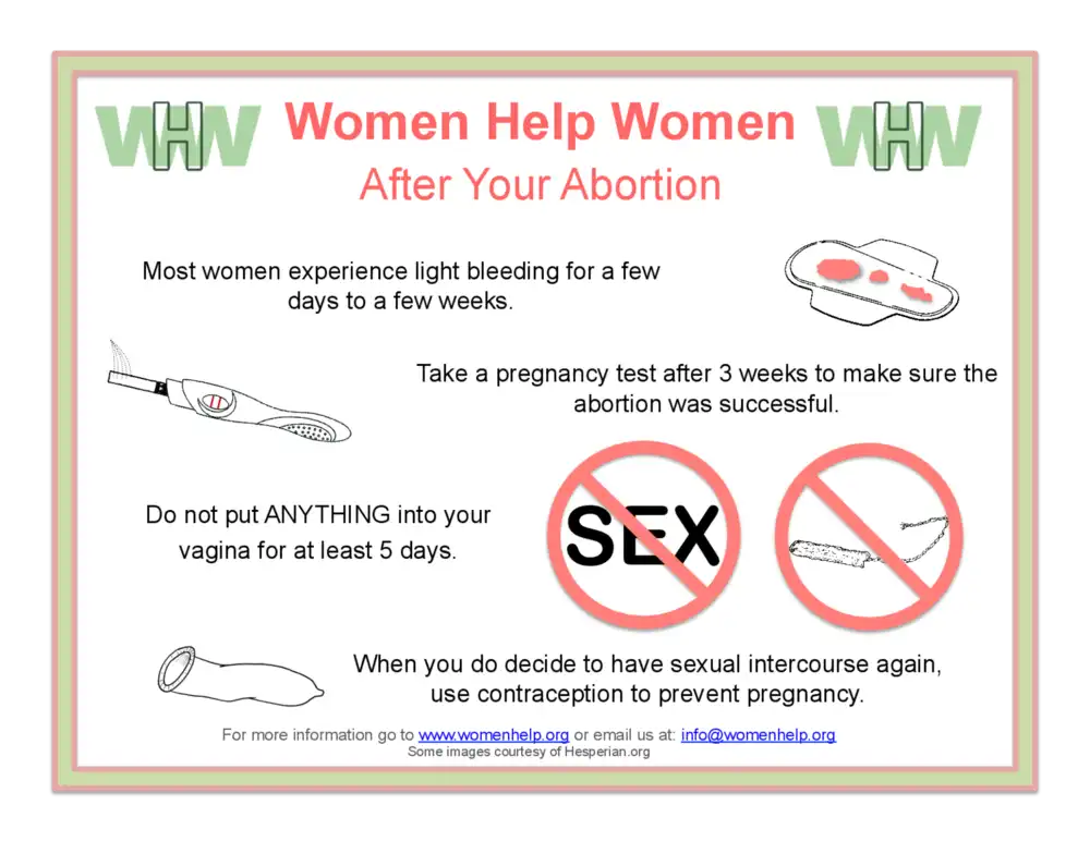 WHW after abortion care ENGLISH