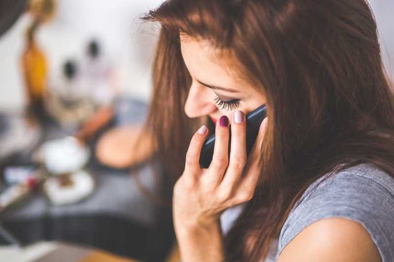 Woman on phone