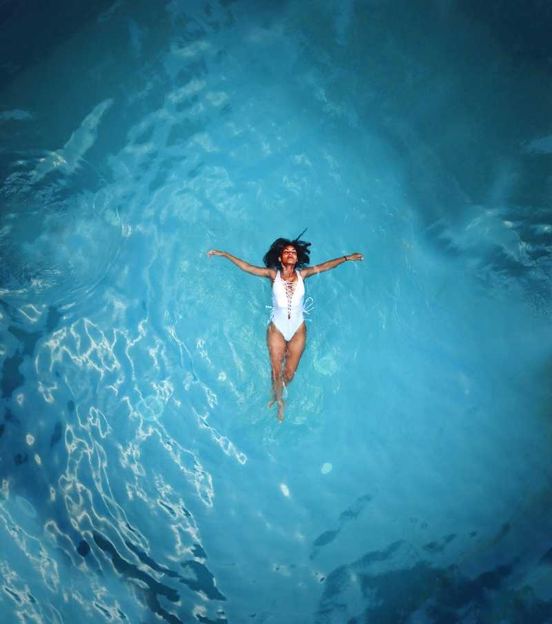 woman swimming