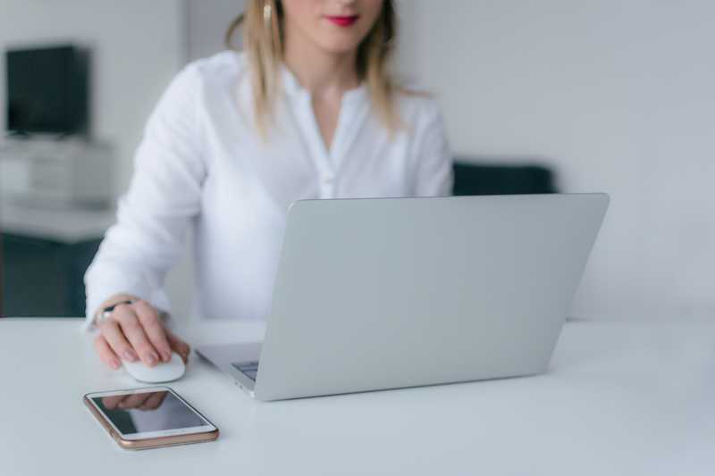 Woman with laptop