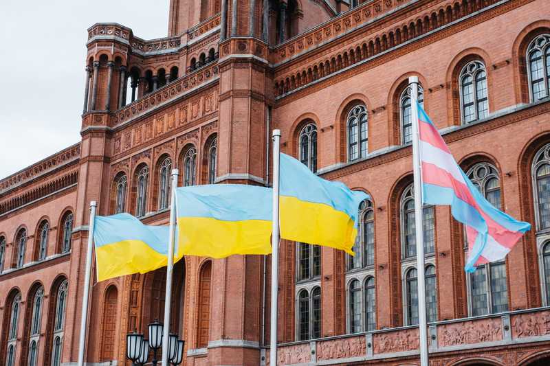 Ukraine flags